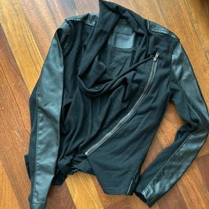 Moto Jacket with Vegan Leather Details